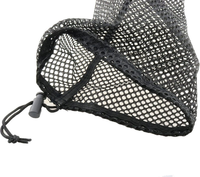 MEETOOT Black Nylon Mesh Golf Pouch - Carries 48-56 Golf Balls - Adjustable Drawstring - Unisex Golfers - Image 3
